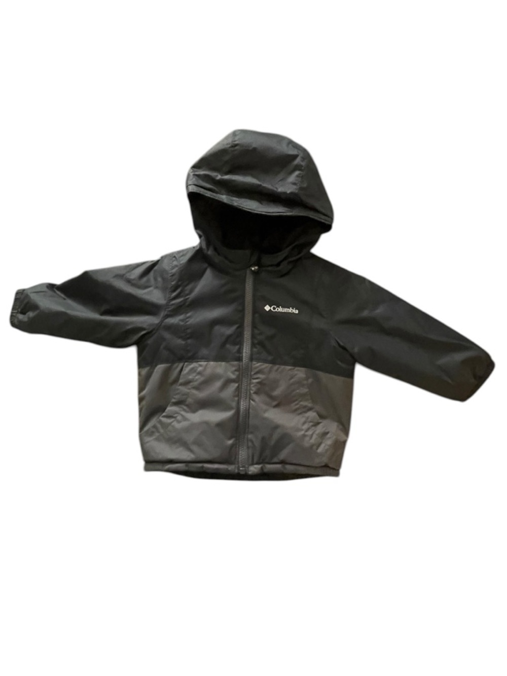 Columbia toddler Two-Tone REVEASIBLE Hooded Jacket Gray and Black unisex size 2T - Picture 4 of 8